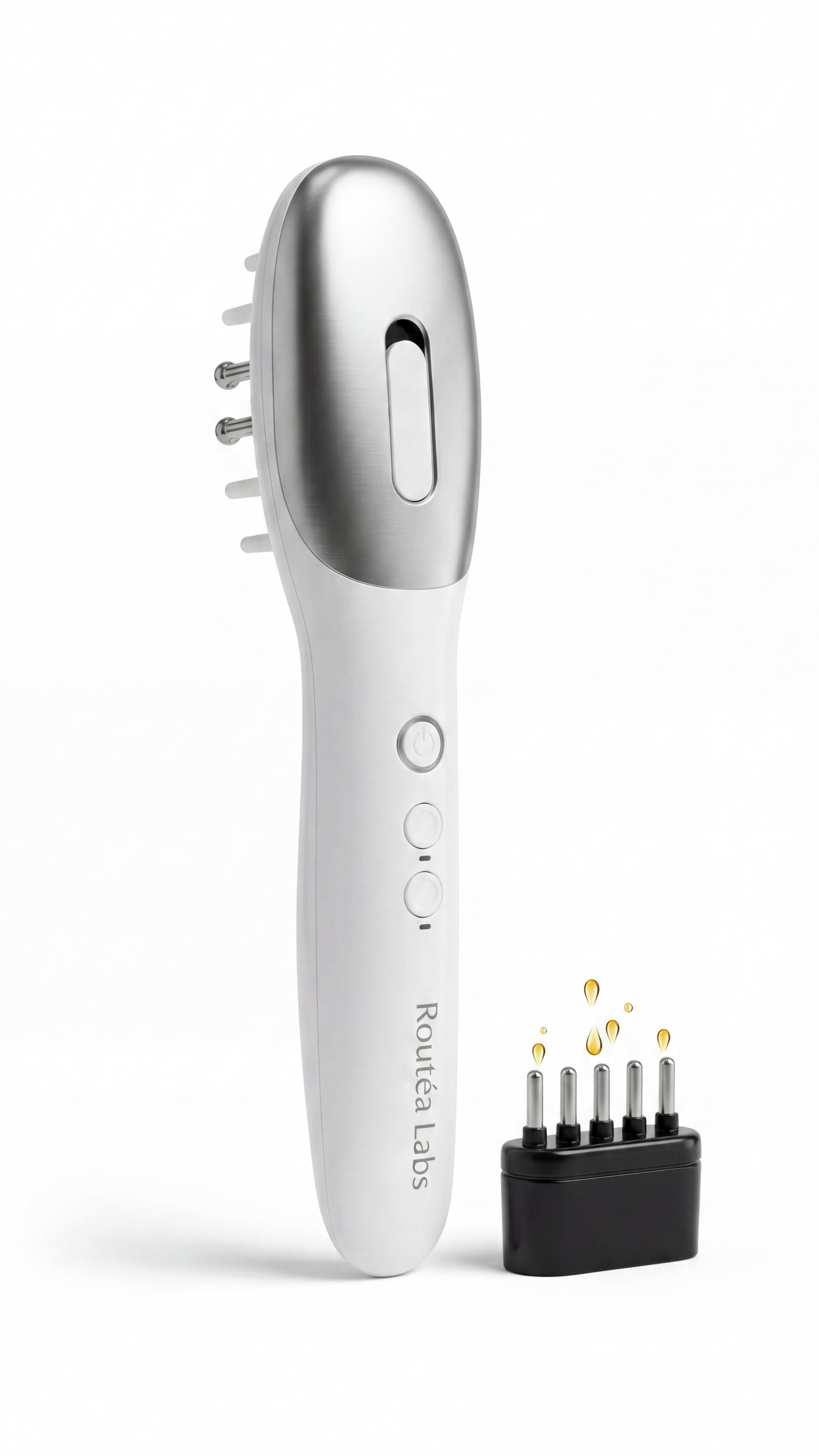 3 in 1 EMS Hair Growth Massage Comb with Hair Oil Dispenser Red Blue Light AntiHair Loss High Frequency Vibration Scalp Massager